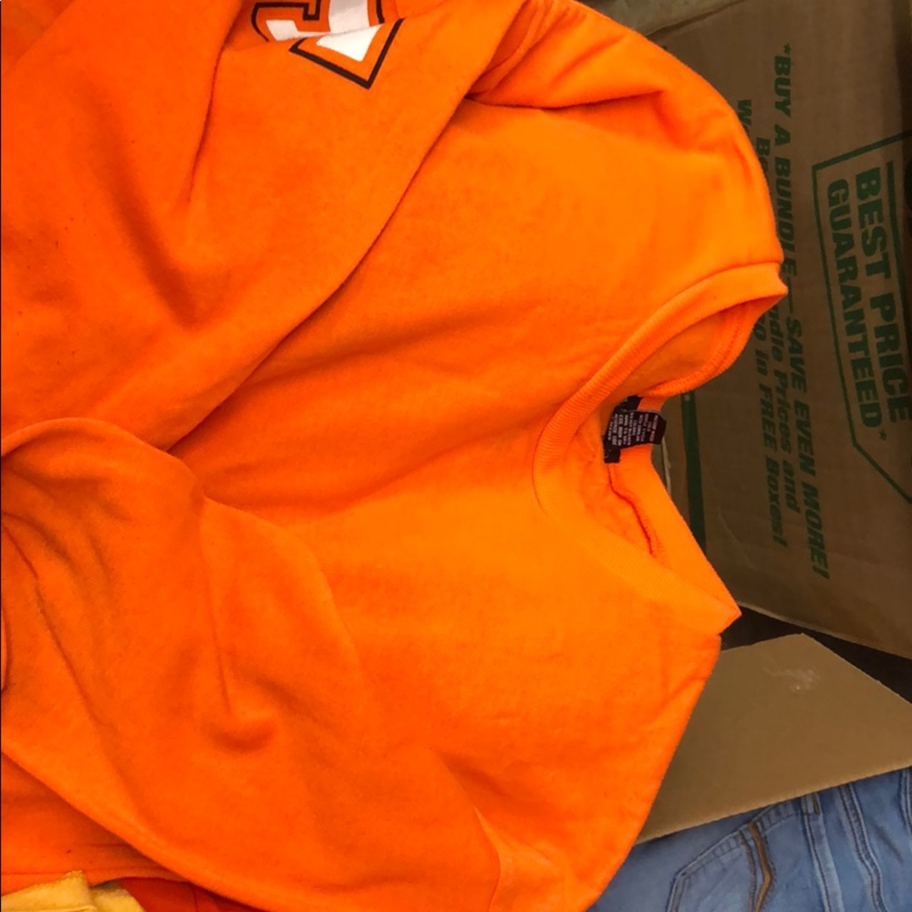 Orange crop top
